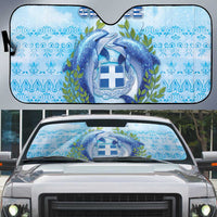 Greece Auto Sun Shade Dolphins And Symbol - Wonder Print Shop