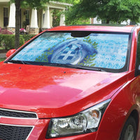 Greece Auto Sun Shade Dolphins And Symbol - Wonder Print Shop