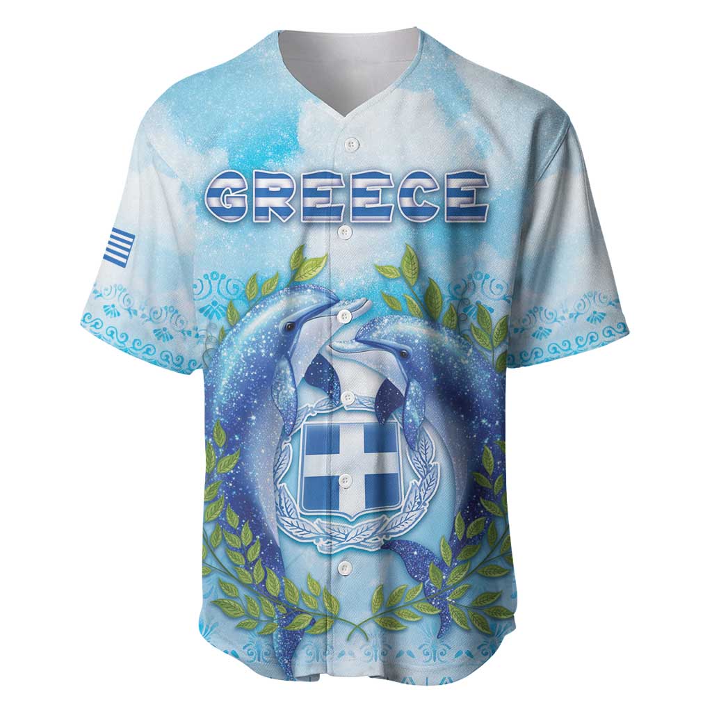 Personalized Greece Baseball Jersey Dolphins And Symbol - Wonder Print Shop