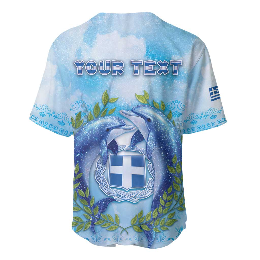 Personalized Greece Baseball Jersey Dolphins And Symbol - Wonder Print Shop