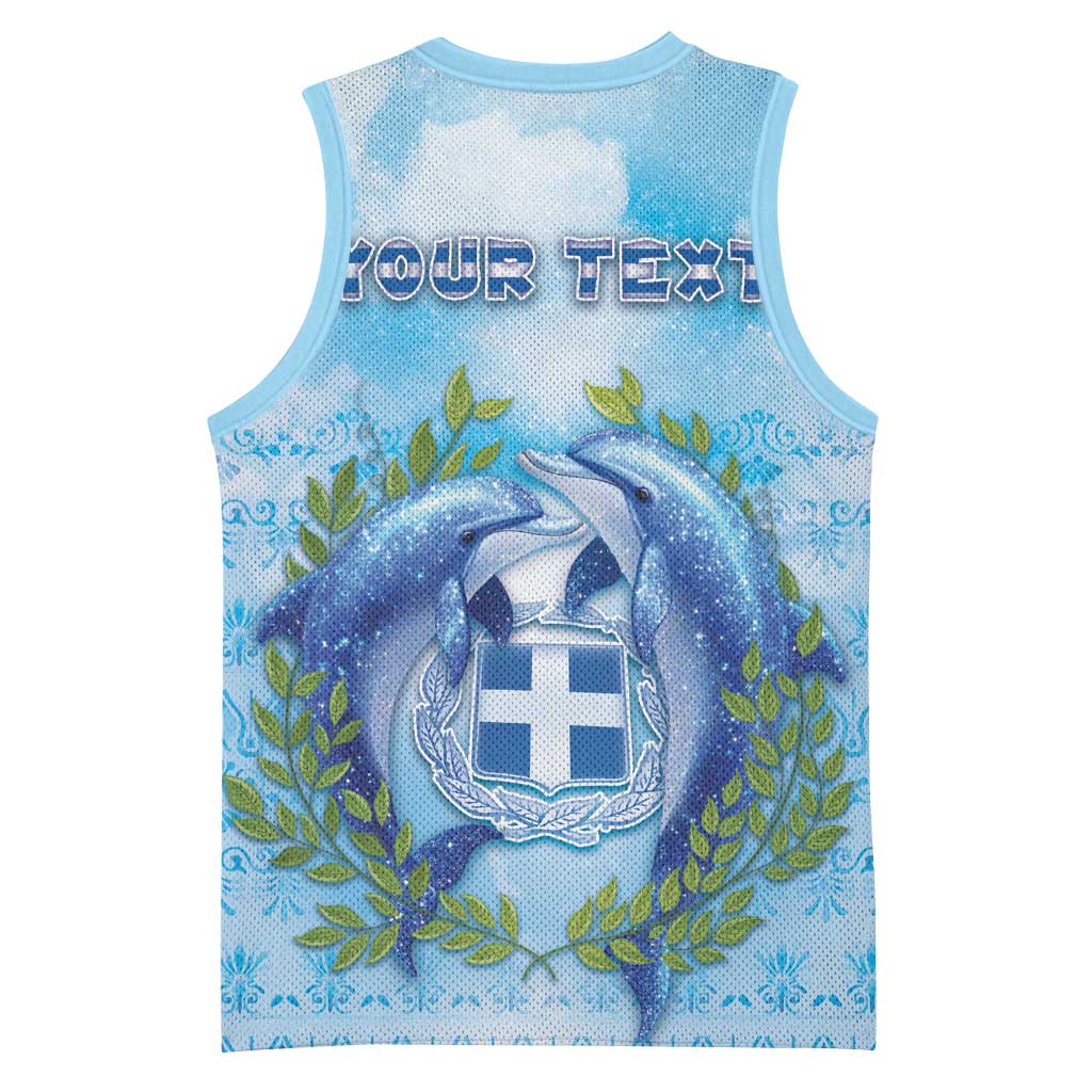 Personalized Greece Basketball Jersey Dolphins And Symbol - Wonder Print Shop