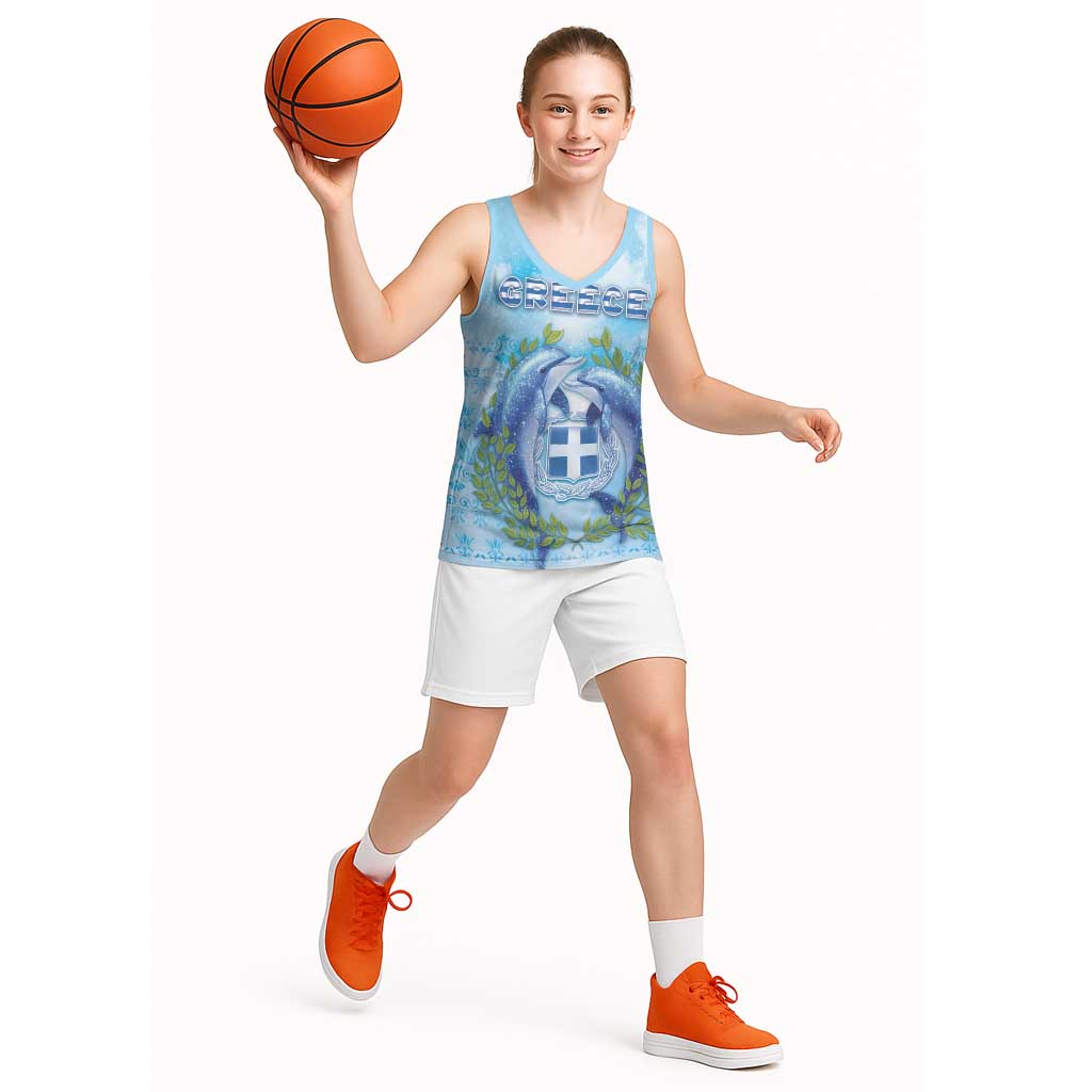 Personalized Greece Basketball Jersey Dolphins And Symbol - Wonder Print Shop