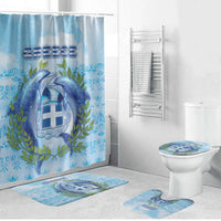 Greece Bathroom Set Dolphins And Symbol - Wonder Print Shop