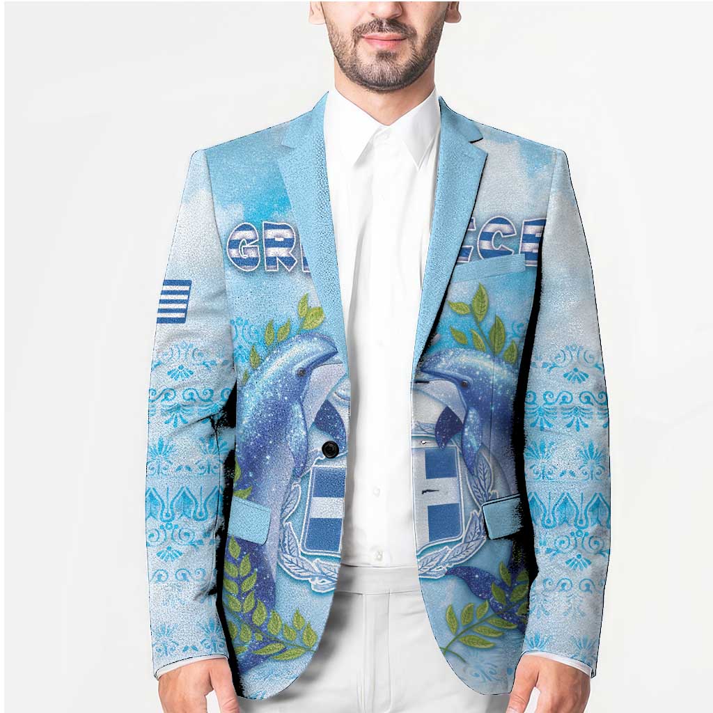 Personalized Greece Blazer Dolphins And Symbol - Wonder Print Shop