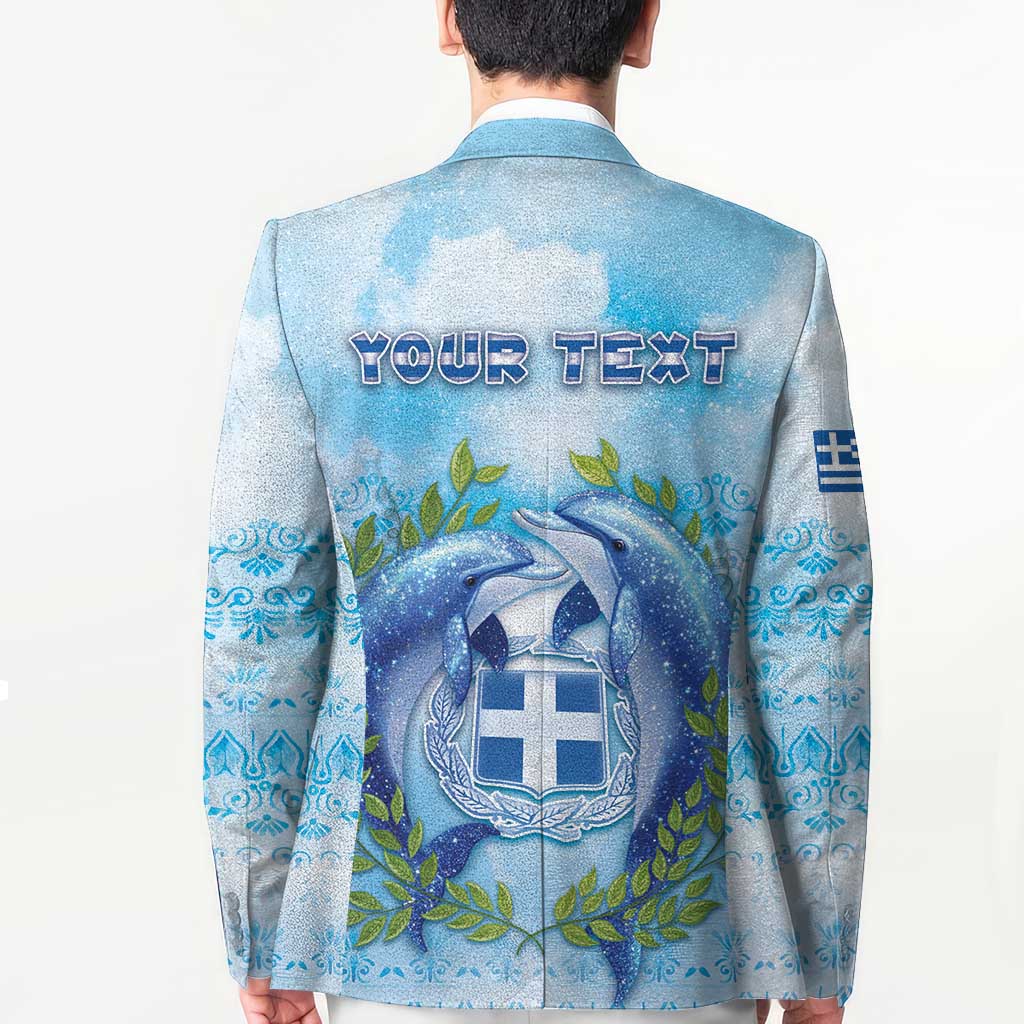 Personalized Greece Blazer Dolphins And Symbol - Wonder Print Shop