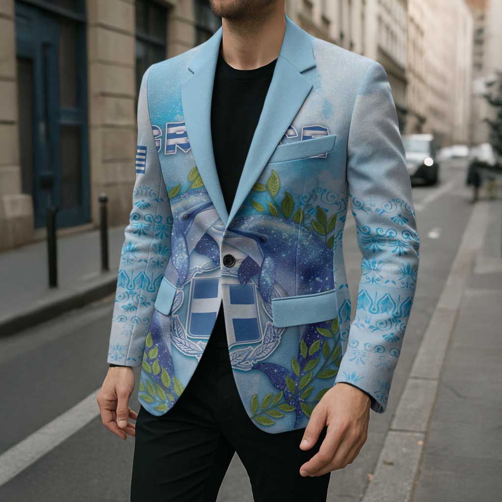 Personalized Greece Blazer Dolphins And Symbol - Wonder Print Shop