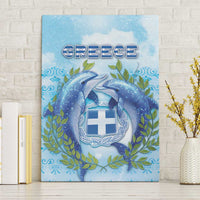 Greece Canvas Wall Art Dolphins And Symbol - Wonder Print Shop