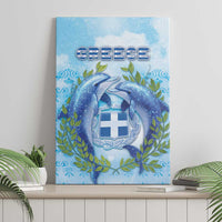Greece Canvas Wall Art Dolphins And Symbol - Wonder Print Shop