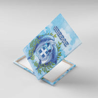 Greece Canvas Wall Art Dolphins And Symbol - Wonder Print Shop