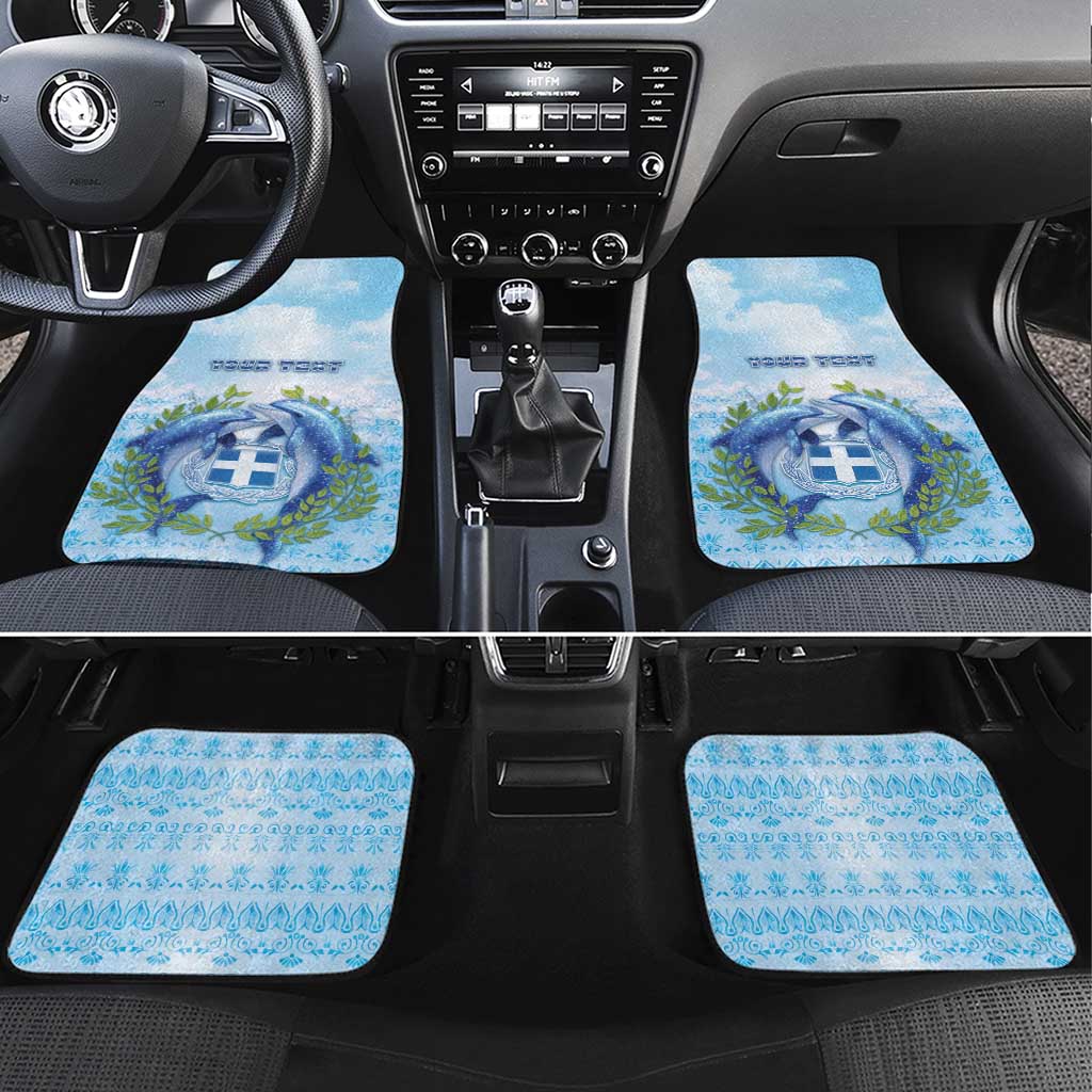 Greece Car Mats Dolphins And Symbol - Wonder Print Shop