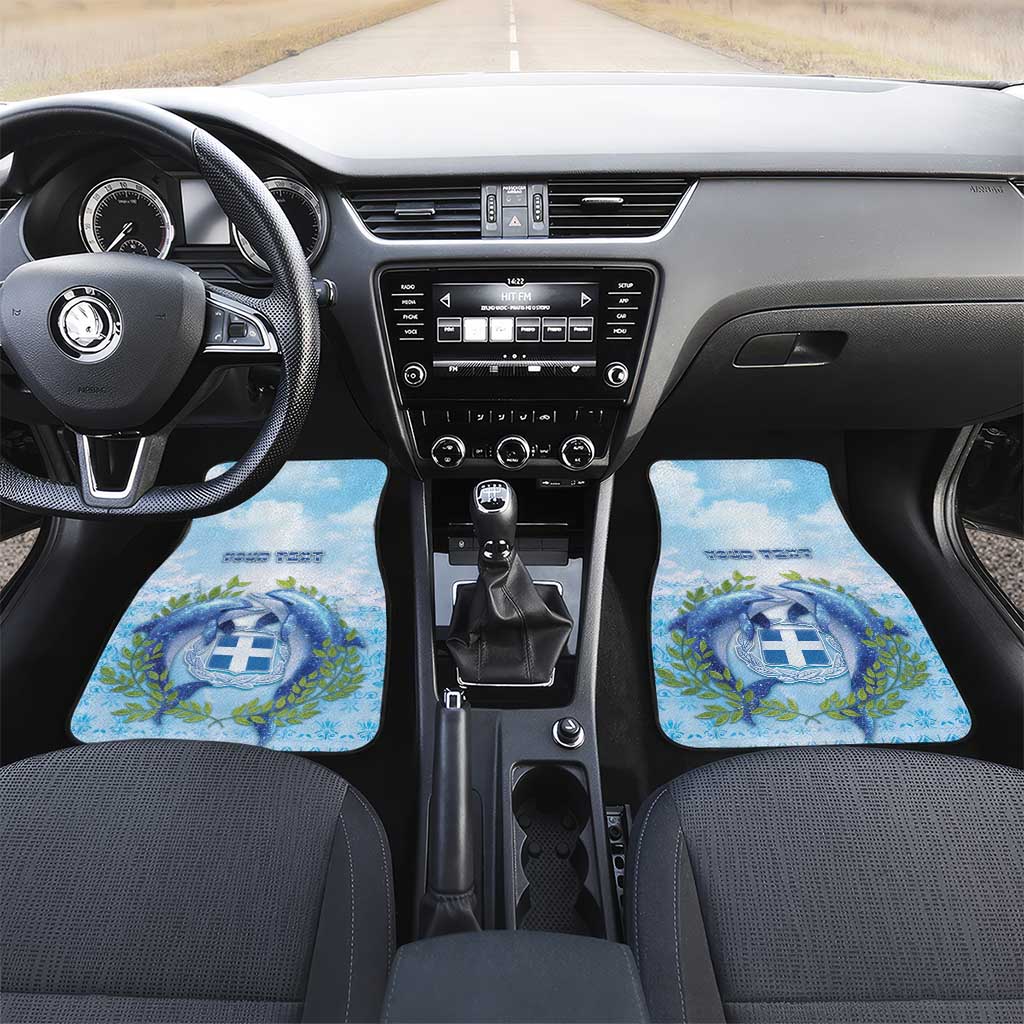 Greece Car Mats Dolphins And Symbol - Wonder Print Shop
