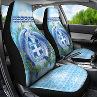 Greece Car Seat Cover Dolphins And Symbol - Wonder Print Shop