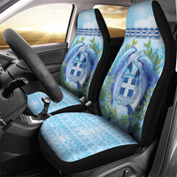Greece Car Seat Cover Dolphins And Symbol - Wonder Print Shop
