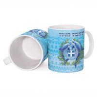 Personalized Greece Ceramic Mug Dolphins And Symbol - Wonder Print Shop