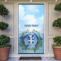 Greece Door Cover Dolphins And Symbol - Wonder Print Shop
