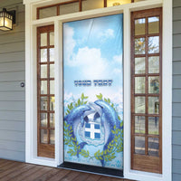 Greece Door Cover Dolphins And Symbol - Wonder Print Shop