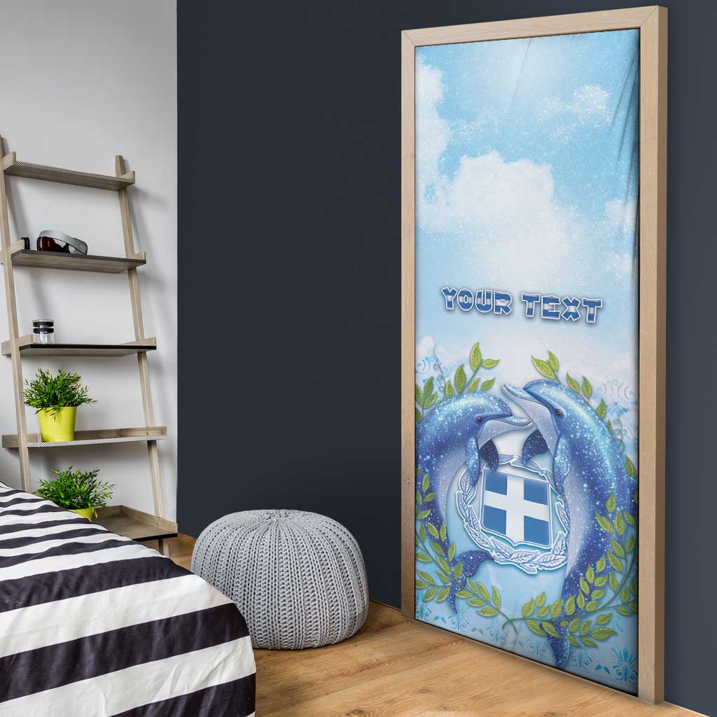 Greece Door Cover Dolphins And Symbol - Wonder Print Shop