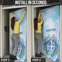 Greece Door Cover Dolphins And Symbol - Wonder Print Shop