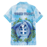 Personalized Greece Family Matching Off Shoulder Maxi Dress and Hawaiian Shirt Dolphins And Symbol - Wonder Print Shop