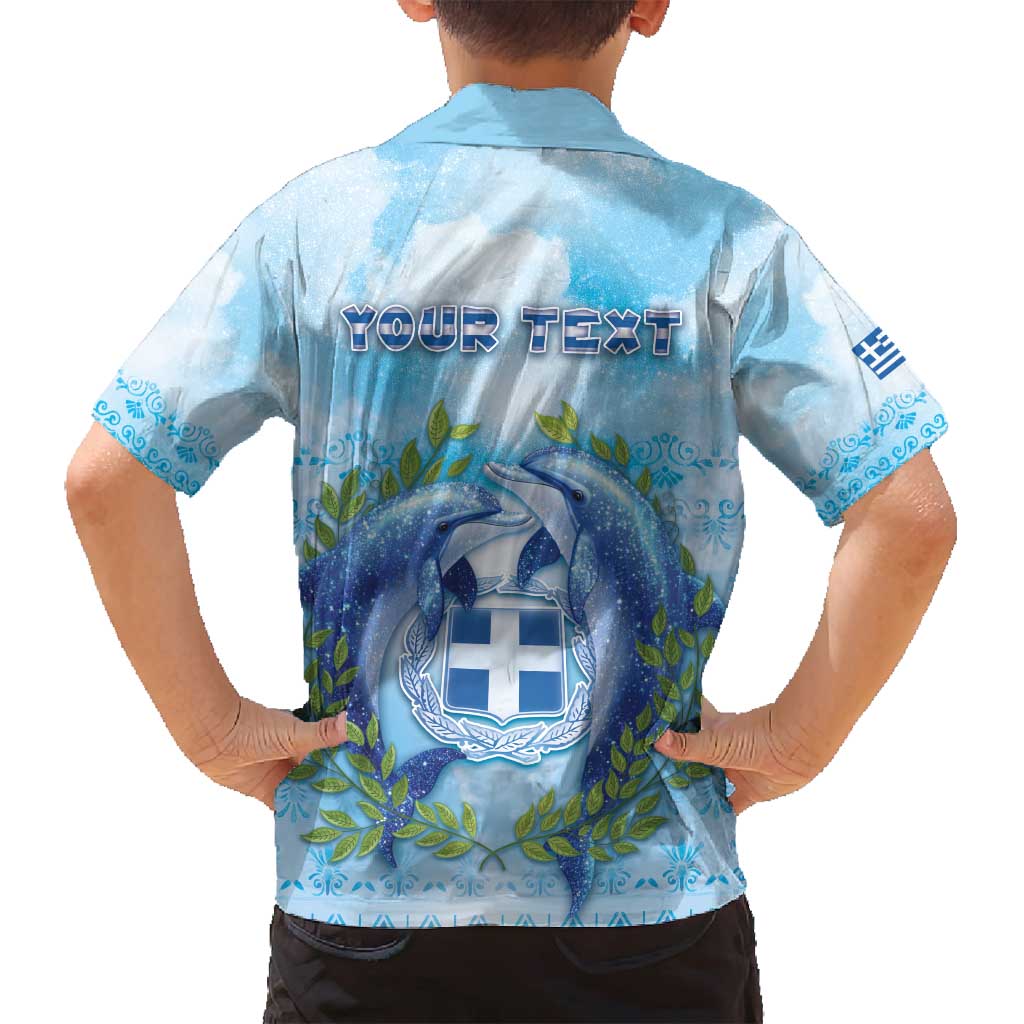 Personalized Greece Family Matching Off Shoulder Short Dress and Hawaiian Shirt Dolphins And Symbol - Wonder Print Shop