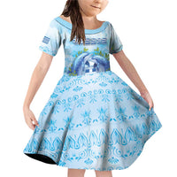 Personalized Greece Family Matching Off Shoulder Short Dress and Hawaiian Shirt Dolphins And Symbol - Wonder Print Shop