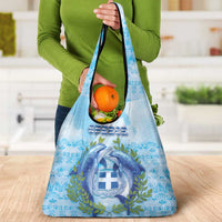 Greece Grocery Bag Dolphins And Symbol - Wonder Print Shop