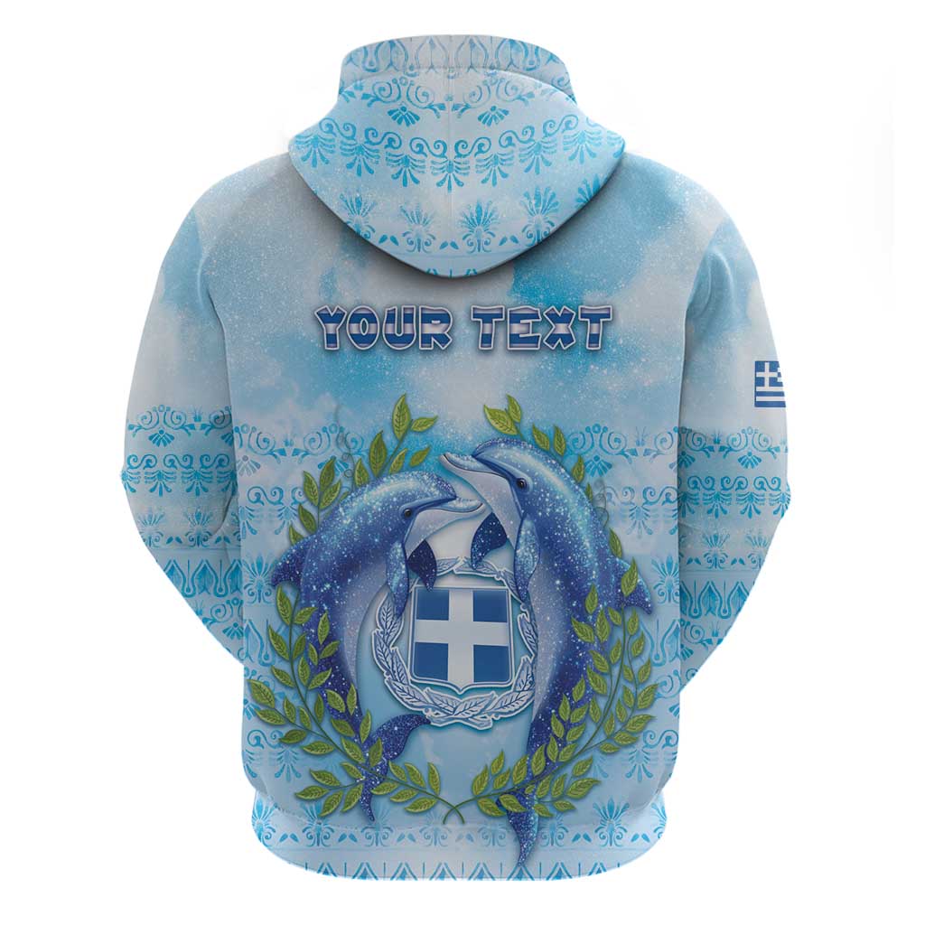 Personalized Greece Hoodie Dolphins And Symbol - Wonder Print Shop