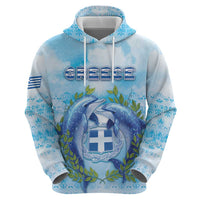 Personalized Greece Hoodie Dolphins And Symbol - Wonder Print Shop