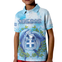 Personalized Greece Kid Polo Shirt Dolphins And Symbol - Wonder Print Shop