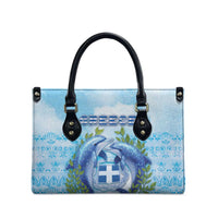 Greece Leather Bag Dolphins And Symbol - Wonder Print Shop
