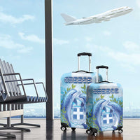 Greece Luggage Cover Dolphins And Symbol - Wonder Print Shop