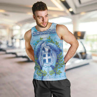 Personalized Greece Men Tank Top Dolphins And Symbol - Wonder Print Shop