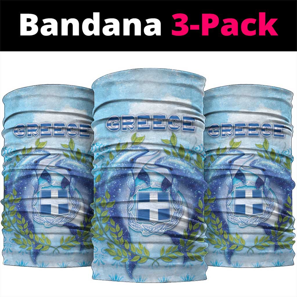 Greece Neck Gaiter Dolphins And Symbol - Wonder Print Shop