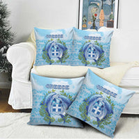 Greece Pillow Cover Dolphins And Symbol - Wonder Print Shop