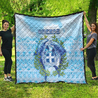Greece Quilt Dolphins And Symbol - Wonder Print Shop