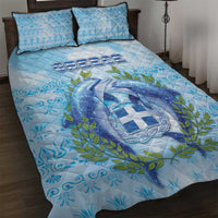 Greece Quilt Bed Set Dolphins And Symbol - Wonder Print Shop