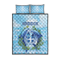 Greece Quilt Bed Set Dolphins And Symbol - Wonder Print Shop