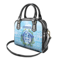 Greece Shoulder Handbag Dolphins And Symbol - Wonder Print Shop