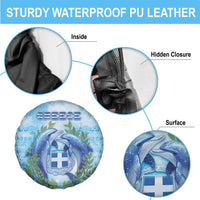 Greece Spare Tire Cover Dolphins And Symbol - Wonder Print Shop