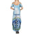 Personalized Greece Summer Maxi Dress Dolphins And Symbol - Wonder Print Shop