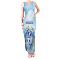 Personalized Greece Tank Maxi Dress Dolphins And Symbol - Wonder Print Shop