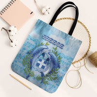Greece Tote Bag Dolphins And Symbol - Wonder Print Shop