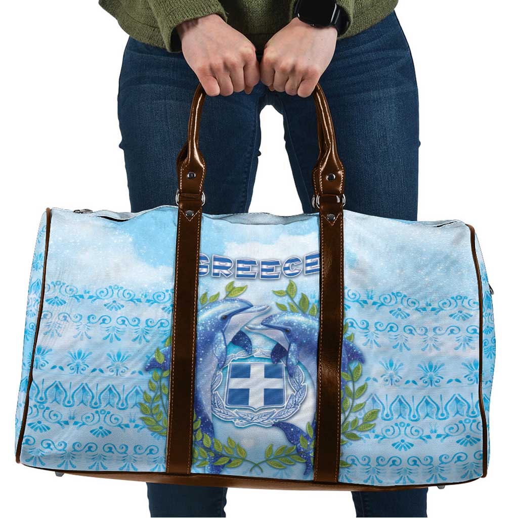Greece Travel Bag Dolphins And Symbol - Wonder Print Shop