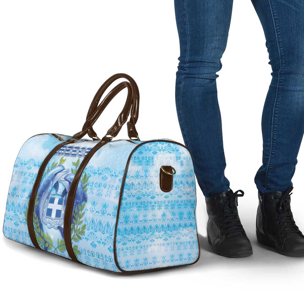 Greece Travel Bag Dolphins And Symbol - Wonder Print Shop