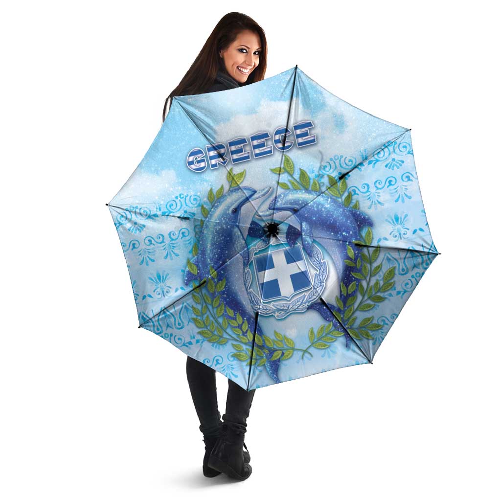Greece Umbrella Dolphins And Symbol - Wonder Print Shop