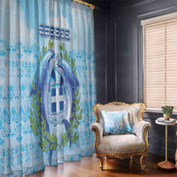 Greece Window Curtain Dolphins And Symbol - Wonder Print Shop