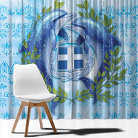 Greece Window Curtain Dolphins And Symbol - Wonder Print Shop