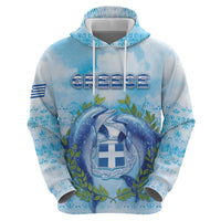 Personalized Greece Zip Hoodie Dolphins And Symbol - Wonder Print Shop