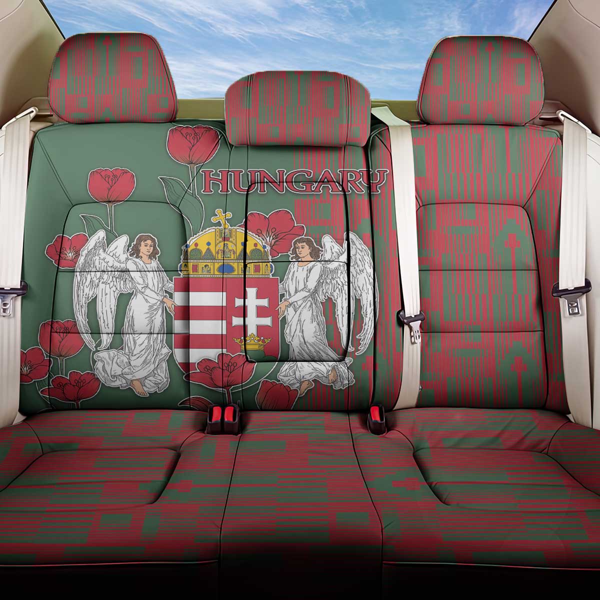 Hungary Back Car Seat Cover Coat Of Arms 1896 - Wonder Print Shop