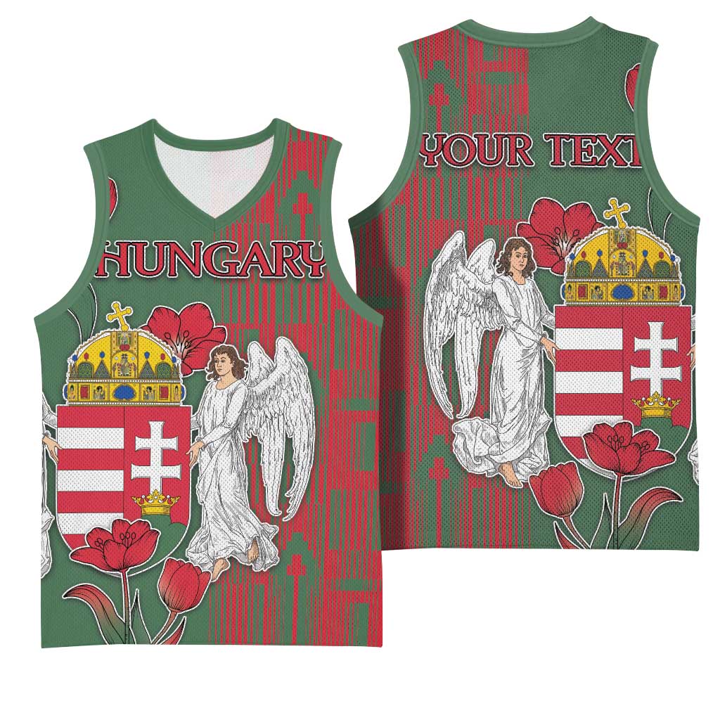 Personalized Hungary Basketball Jersey Coat Of Arms 1896 - Wonder Print Shop